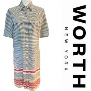 Worth NY Striped Shift Dress - Sz P